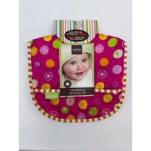 Kushies Newborn Bib Pink Polka Dot Lead BPA PVC Phthalate Free